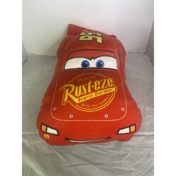 Lightning McQueen Cars Disney Pixar Large Plush Stuffed Pillow Toy Jay Franco - Picture 1 of 6